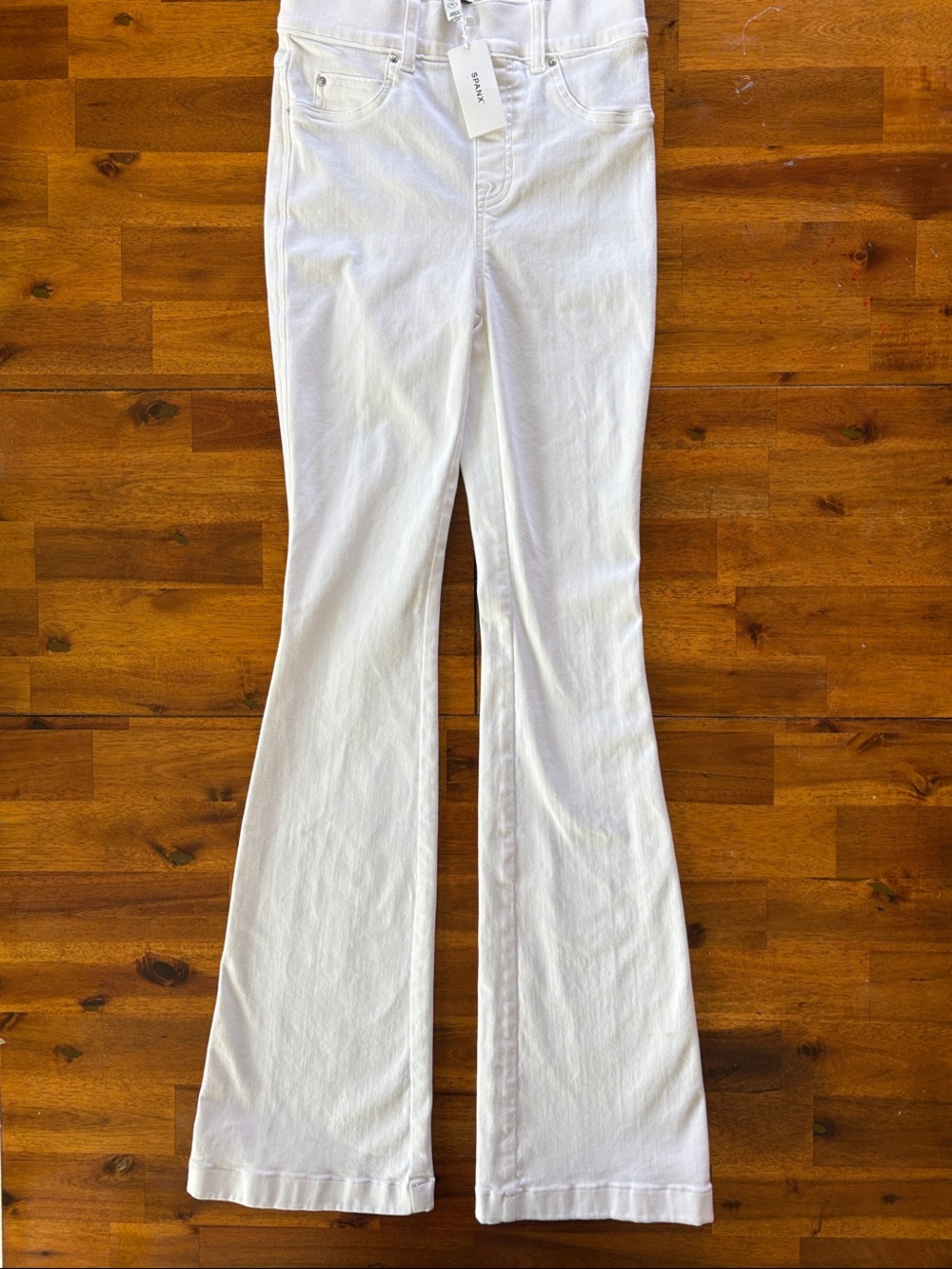 SPANX White Flare-Leg Jeans